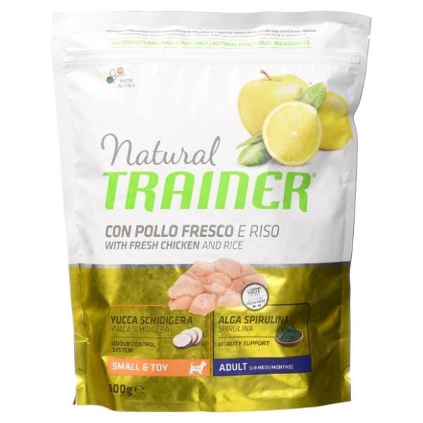 NATURAL TRAINER Adult small&toy piletina i pirinač 800g 0