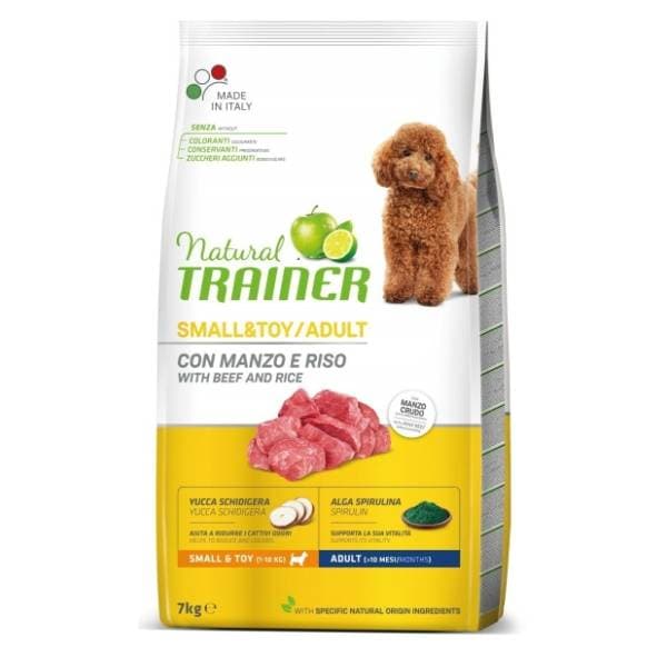 NATURAL TRAINER Small&toy hrana za pse govedina i pirinač 7kg 0