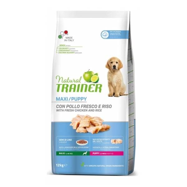 NATURAL TRAINER Maxi junior hrana za pse piletina 12kg 0