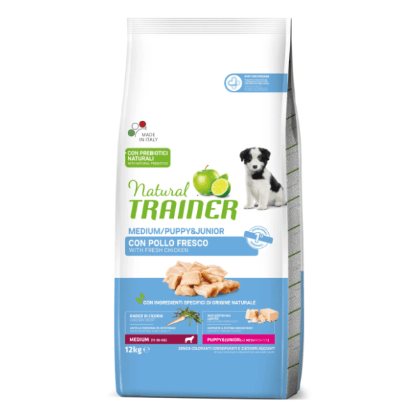 NATURAL TRAINER Medium puppy hrana za pse piletina 12kg 0