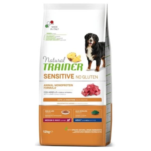 NATURAL TRAINER Sensitive midium maxi za pse bez glutena 12kg 0