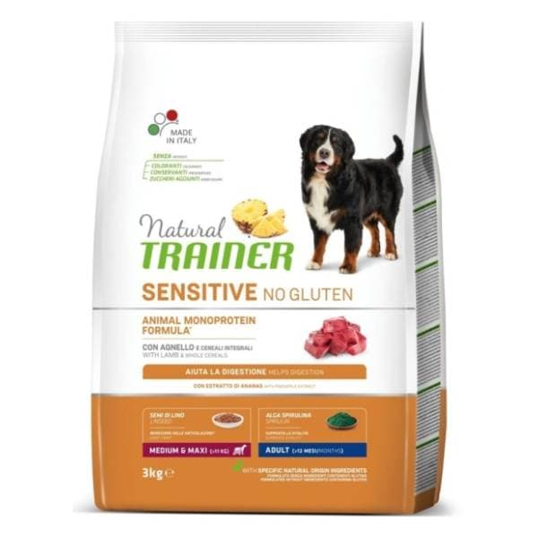 NATURAL TRAINER Sensitive hrana bez glutena jagnjetina 3kg 0