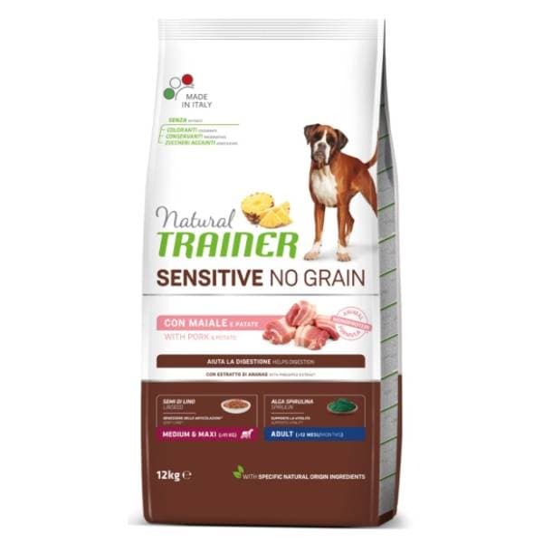 NATURAL TRAINER Sensitive no grain hrana za pse pastrmka 12kg 0