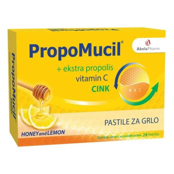 ABELA PHARM Propomucil pastile med i limun 24kom 0