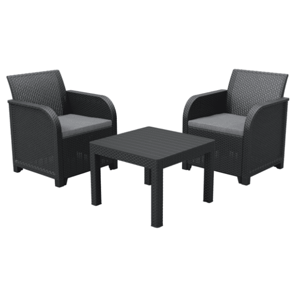 Balkonski set KETER Rosalie CU 249588 grafit 0