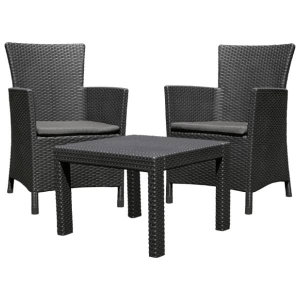 Balkonski set KETER Rosario CU 216777 grafit 0