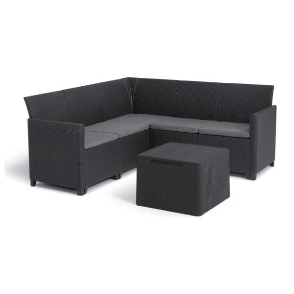 Baštenska garnitura KETER Marie 5 seater sa box stolom grafit 0