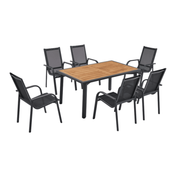 Baštenski set HANAH HOME Berlin anthracite wooden 0