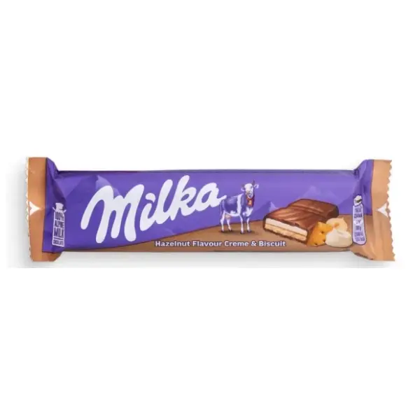 Čokoladica MILKA Hazelnut cream & biscuit 46g 0