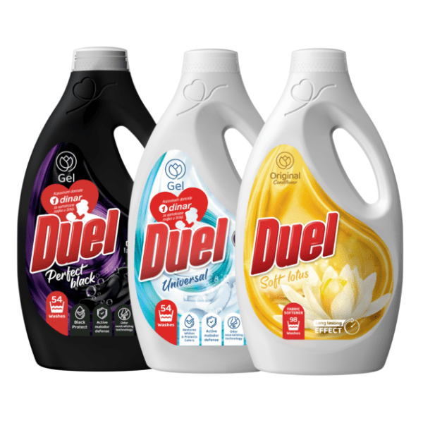 DUEL set tečni deterdžent 3x2,45l 0
