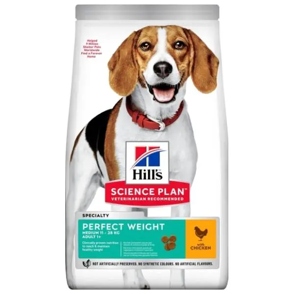 HILL'S Science Plan adult medium perfect weight piletina 12kg 0