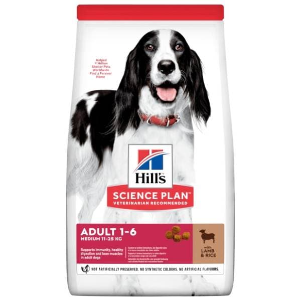HILL'S Science Plan medium adult jagnjetina i pirinač 14kg 0