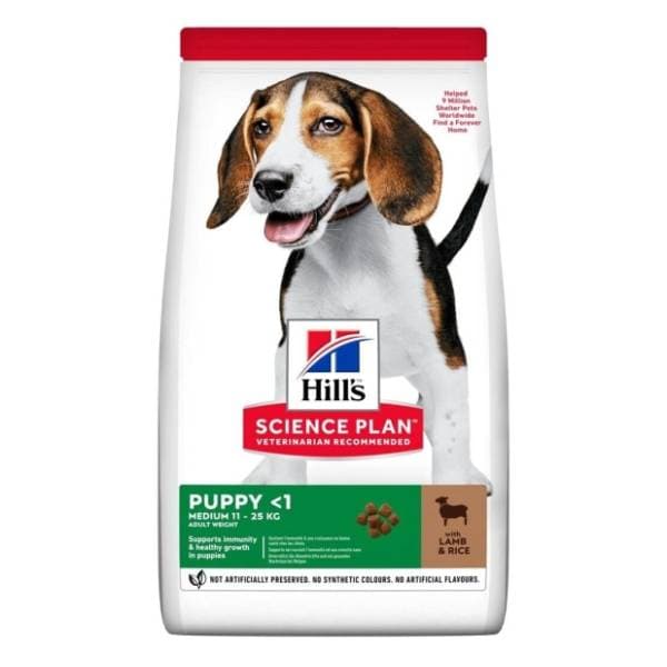 HILL'S Science Plan medium puppy jagnjetina i pirinač 14kg 0