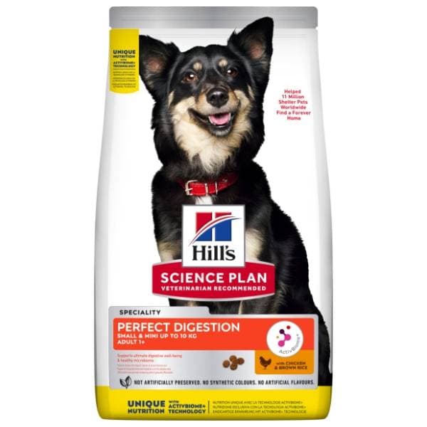 HILL'S Science Plan perfect digestion small&mini piletina 1,5kg 0