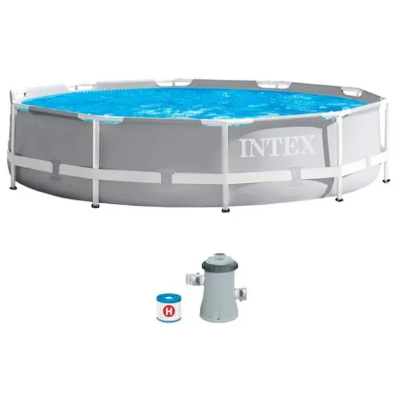 INTEX bazen metalni okvir 305x76cm Prism Frame sivi 1