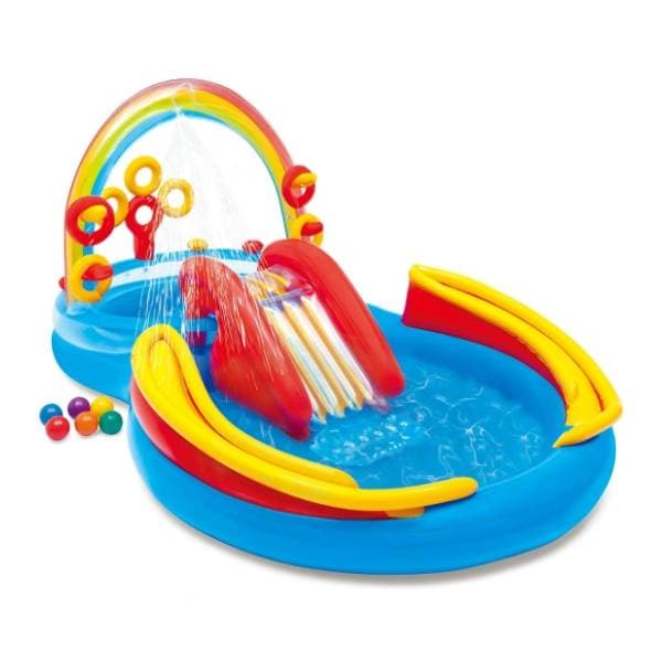 INTEX dečiji bazen 297x193x135cm Rainbow Ring Play Center 0
