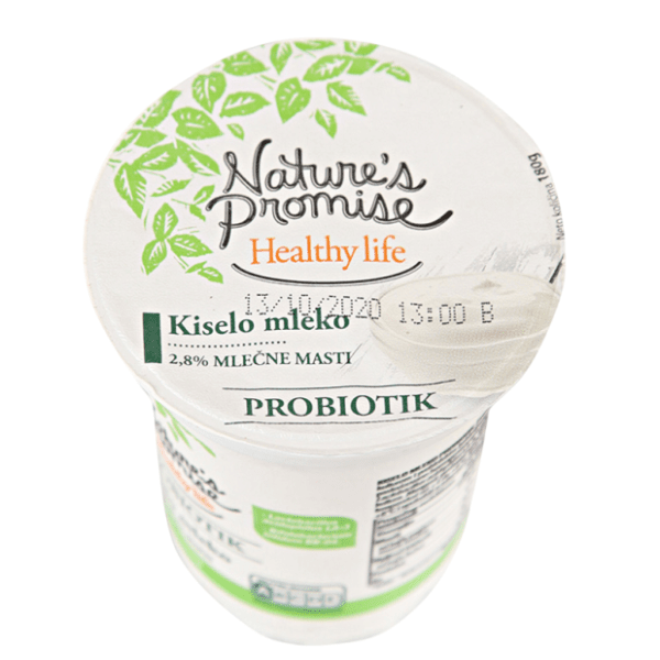 Kiselo mleko NATURE'S PROMISE probiotik 2,8%mm 180g 0