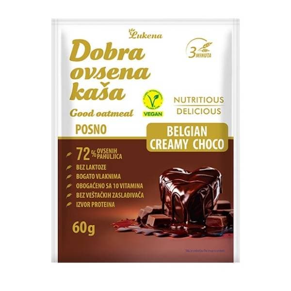 DOBRA ovsena kaša belgian creamy choco 60g 0