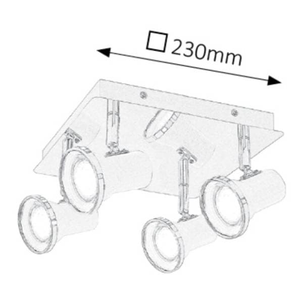 RABALUX spot svetlo 4x4,5W GU10 Steve 5500 1