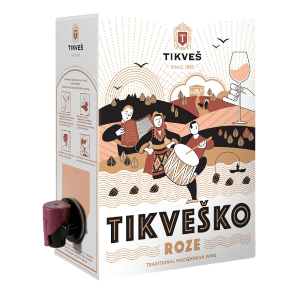 Roze vino TIKVEŠ bag in box 3l 0