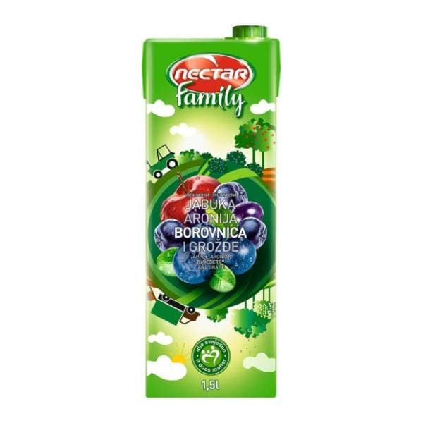 Voćni sok NECTAR Family borovnica koktel 1,5l 0