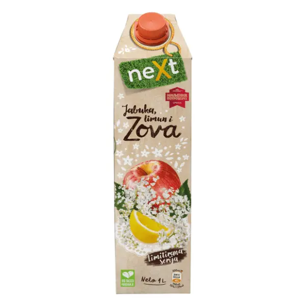 Voćni sok NEXT jabuka limun zova 1l 0