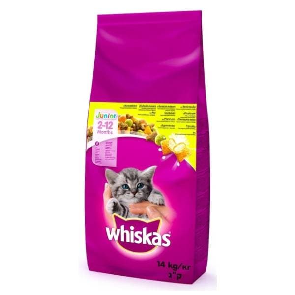 WHISKAS Junior briketi za mačke piletina 14kg 0
