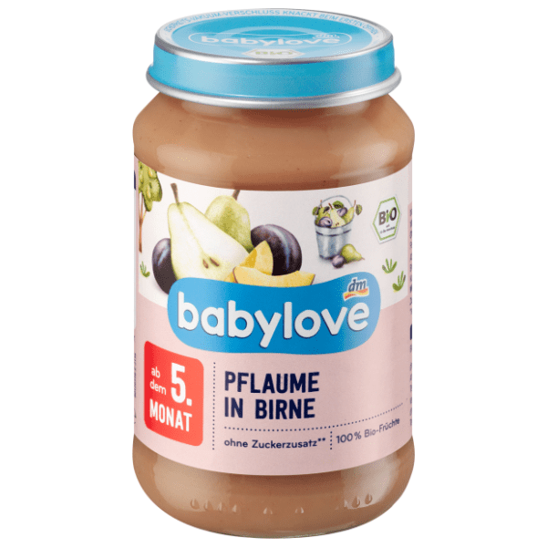 BABYLOVE kašica šljiva u krušci 190g 0