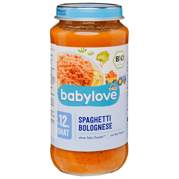 BABYLOVE kašica špagete bolonjeze 250g 0