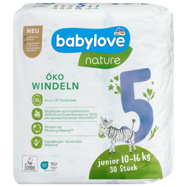 BABYLOVE pelene nature 5 junior 30kom 0