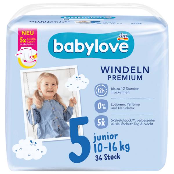 BABYLOVE pelene premium 5 junior 36kom 0