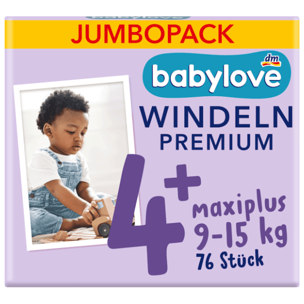 BABYLOVE pelene premium JP 4+ maxiplus 76kom 0