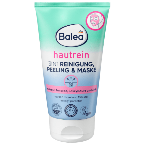 BALEA piling maska za lice sa roze glinom 3u1 150ml 0