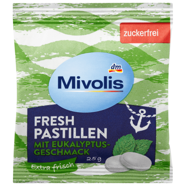 Bombone MIVOLIS eukaliptus sa zaslađivačima 25g 0