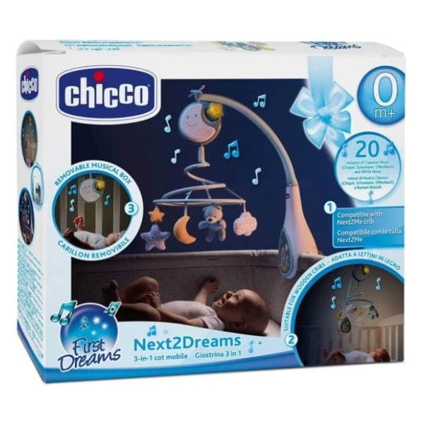 CHICCO vrteška Next 2 dreams plava 0
