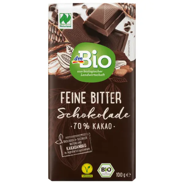 Crna čokolada DM BIO 70% kakao 100g 0