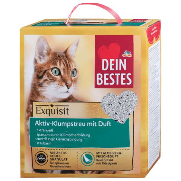DEIN BESTES pesak za mačke sa aktivnim ugljem i aloe verom 6l 0