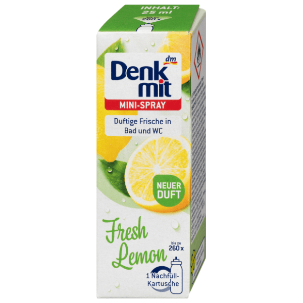 DENKMIT dopuna za mini osveživač u spreju fresh lemon 25ml 0