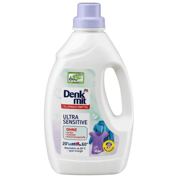 DENKMIT Ultra sensitive tečni deterdžent za obojen veš 27 pranja 0