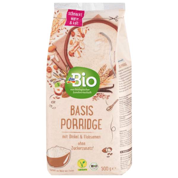 Pahuljice DM BIO Basis porridge kaša sa speltom i psilijumom 500g 0