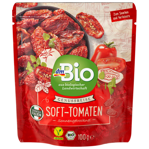 DM BIO sušeni paradajz sa soli, vinsko sirće i začini 100g 0