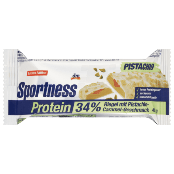 Proteinska štanglica SPORTNESS pistaći i karamela 40g 0