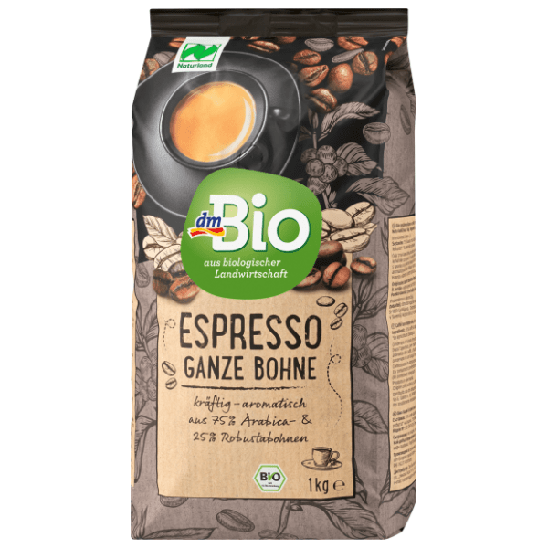 Espresso kafa DM BIO mešavina pržene kafe u zrnu 1kg 0