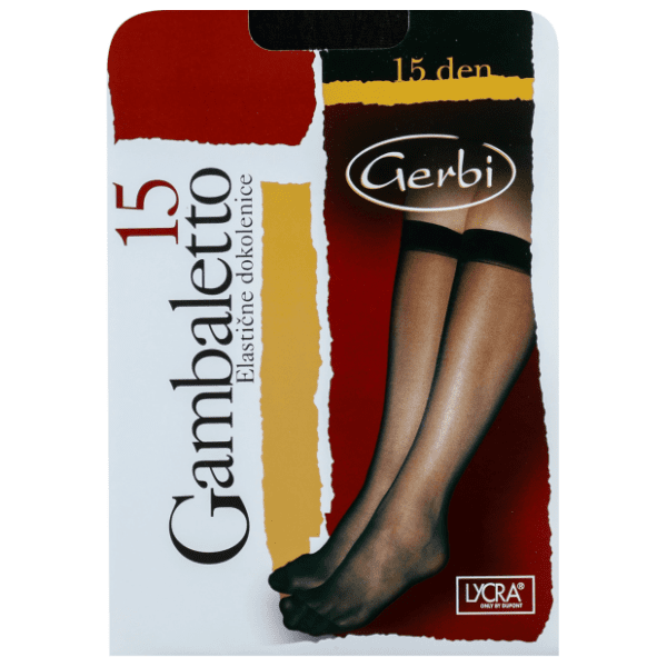 GERBI Gambaletto dokolenice 15den crne 0