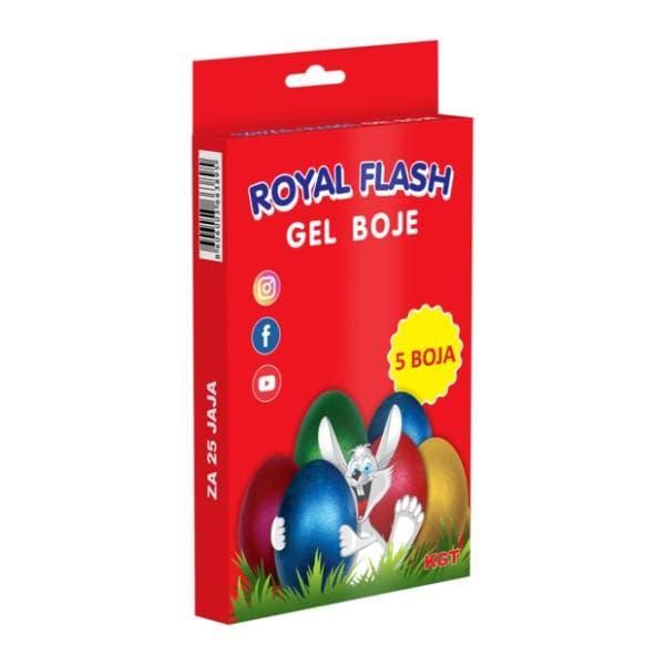 Gel boja za jaja royal flash KGT 5kom 0