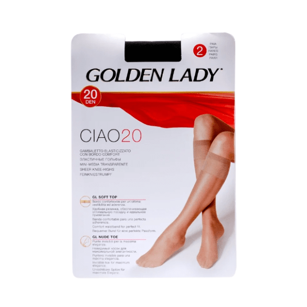 GOLDEN LADY Ciao dokolenice 20den crne univerzalne 0