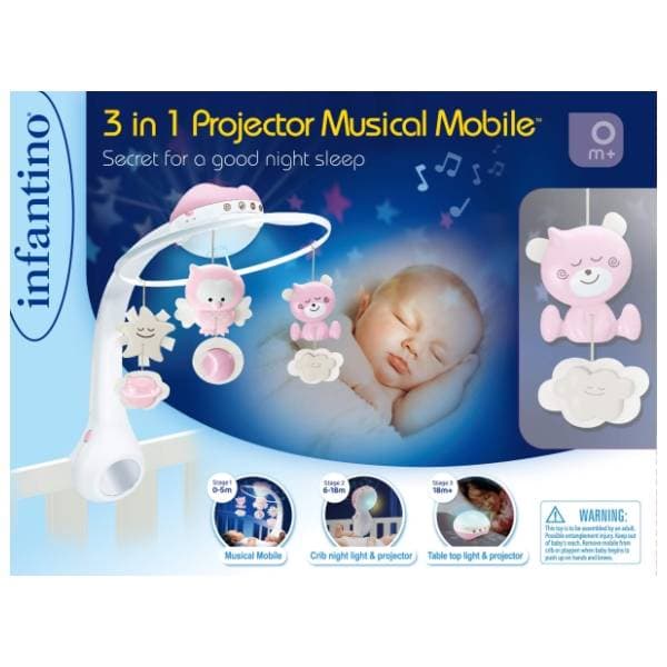 INFANTINO muzička vrteška 3u1 pink 0