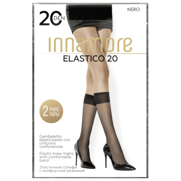 INNAMORE Elastico dokolenice 20den crne univerzalne 0
