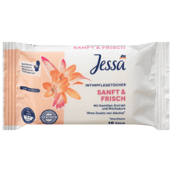 JESSA intimne vlažne maramice kamilica i mlečna kiselina 10kom 0