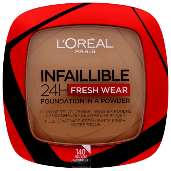 L'OREAL Infaillible 24h kompaktni puder 140 golden beige 0